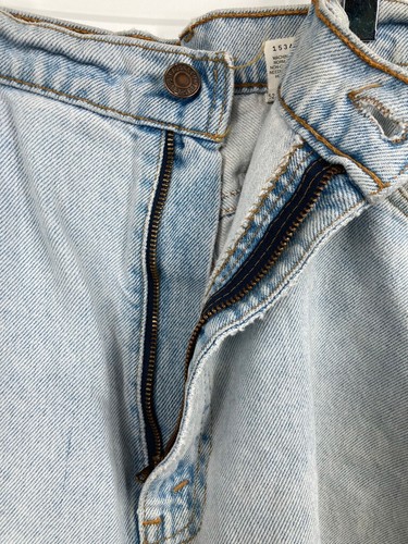 Vintage Levis 550 Orange Tab Light Wash Denim Shorts Sz 38 - Rescued - Picture 5 of 6