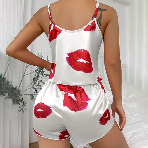 Women Sexy-Lingerie Sleepwear Satin Silk Babydoll Lace Nightwear Pajamas Set - Picture 101 of 167