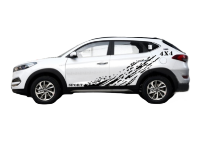 #ad Graphic Mud Splash Car Sticker For Hyundai Tucson Side Door Off Road Sport Decal $69.99