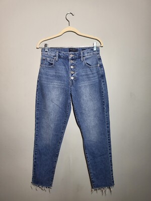 LUCKY BRAND | High Rise Mom Jean Drew | Button Fly | Raw Ankle Hem | size 2/26