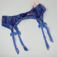 Agent Provocateur Gwenith Blue Suspender AP4 Large NWT 190