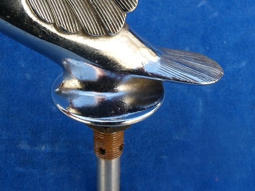 SUPERBE RARE TOP ! MASCOTTE ART DECO mascot - CADILLAC ? - CYGNE Swan - Foto 8 di 10