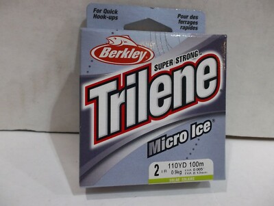 berkley 3 pound fluorocarbon ice fishing line Berkley Trilene Micro Ice fishing line choose your size 110 yards solar NIP