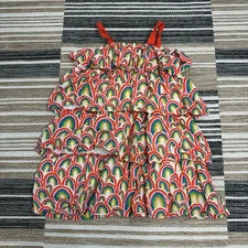 Tucker + Tate Girl Tiered Dress Cotton Sleeveless Playful Rainbow Summer Multi 7
