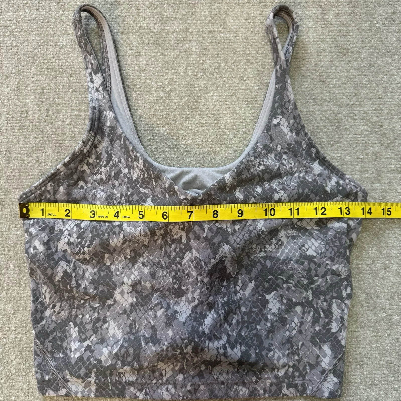 lululemon align hideaway camo lunar rock multi no bra insert tank-top