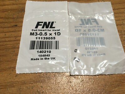 Free Running Wire Insert  M3-0.5 x 1D 18-8 S/S Qty: 6
