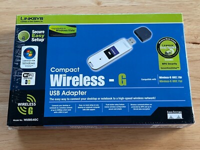 Linksys WUSB54GC Compact Wireless-G USB 2.0 WIFI Network Card Adapter ...