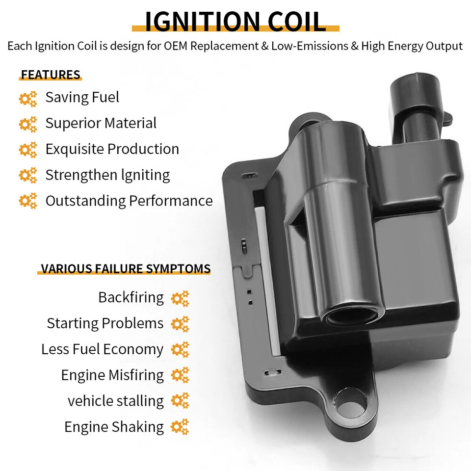 Paquete de 8 cables de encendido cuadrados y bujías para Chevy GMC 4,8 L 5,3 L 6,0 L 8,1 L Foto 4 de 4