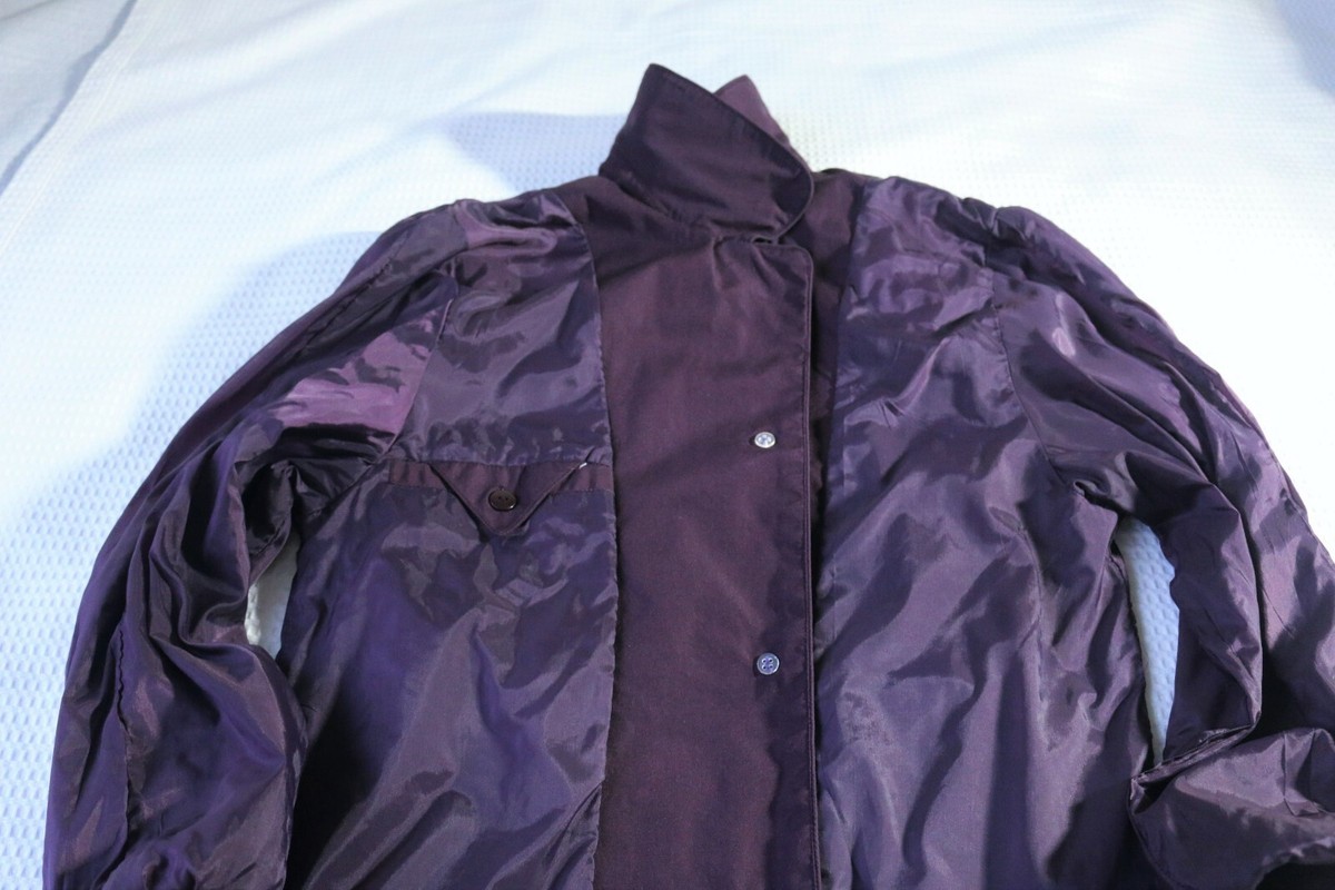 Virgo Ladies Rainwear Jacket Sz 12 Aubergine Vintage