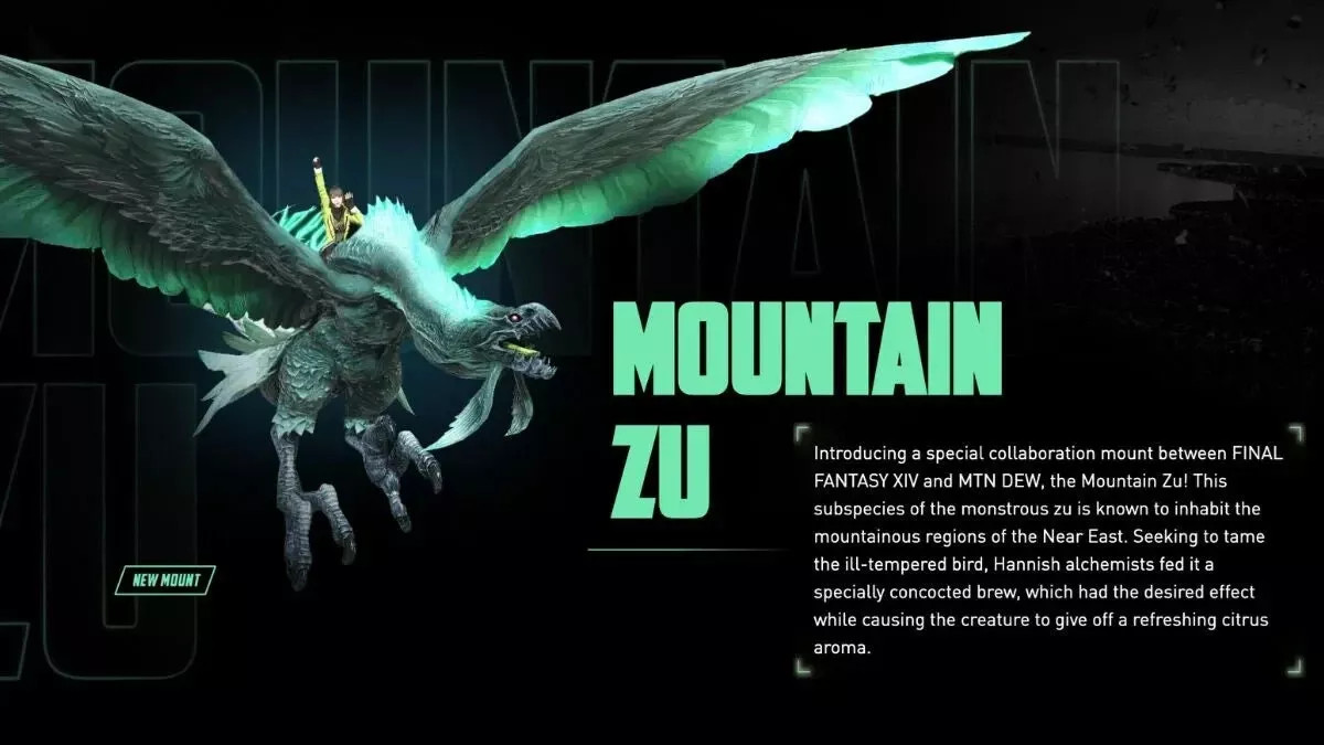Code FFXIV Mountain Zu monture exclusive pour compte Square Enix NA édition PC - 2
