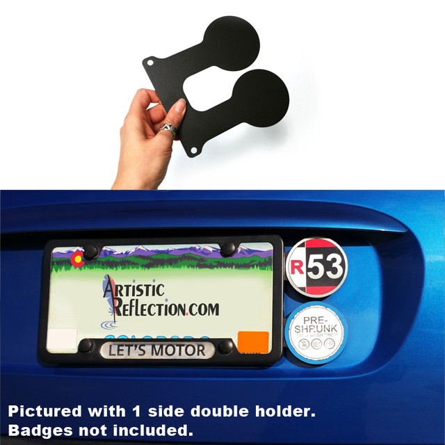 Double SIDE Grill Badge Holder License Plate Mounted Holder for MINI