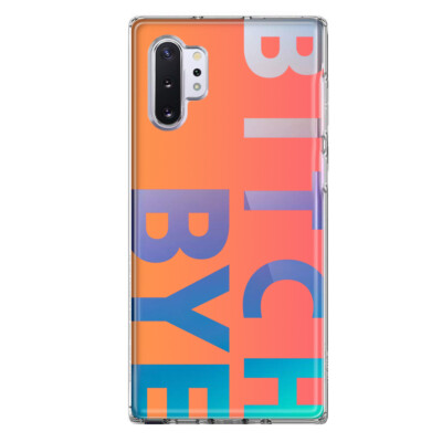 For Samsung Galaxy Note 10 Plus Shockproof Case Funny Text Quote Bitch Bye