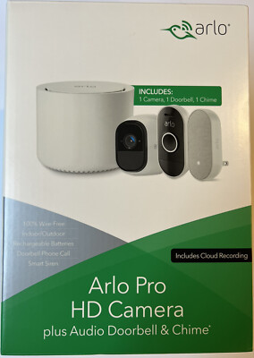 Arlo Smart Home Pro HD Camera Plus Audio Doorbell and Chime System