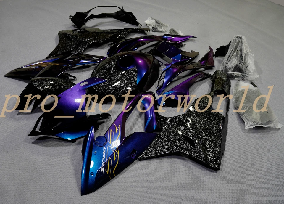 Комплект обтекателя из кованого углеродного волокна для BMW S1000RR 2015–2018 Chameleon Blue Puple - Изображение 2 из 4