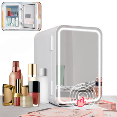 Portable Mirrored Fridge L Mini Refrigerator, Skin Care, Makeup