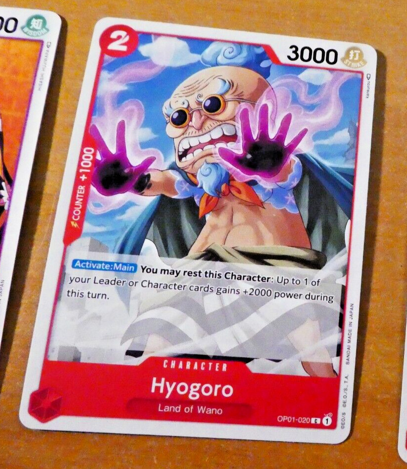 ONE PIECE PARAMOUNT WAR ENGLISH CARD GAME CARTE OP01-020 Hyogoro EN MINT