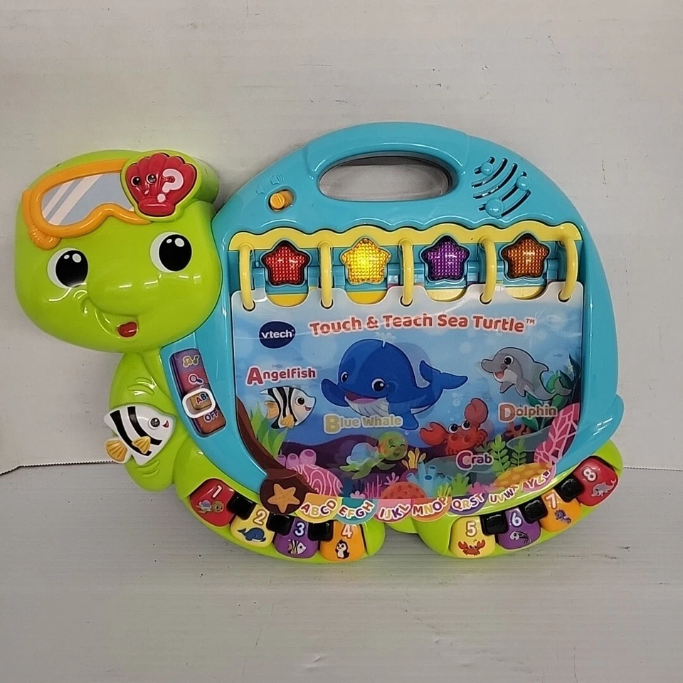 VTech Interactive Learning Toy Touch And Teach Sea Turtle Music Story WORKING - Image 2 of 4