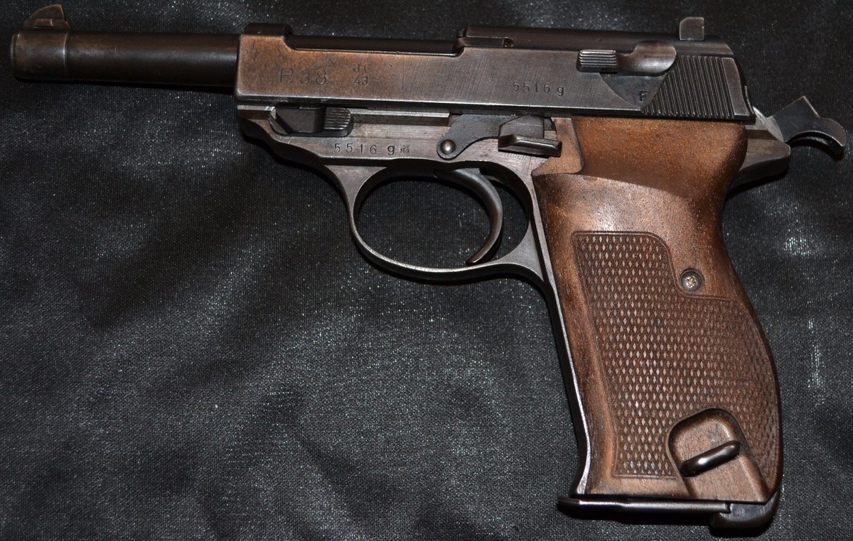 トイガン Walther P38 Original Grip Walther P38 German Mauser P38 Pistol grips dark brown