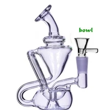 Recycler Rigs Cheap Small glass Water Pipes Smoke Tornado Beaker With 10mm rig