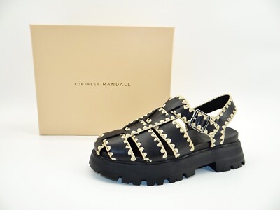 Loeffler Randall TALIA Sandaletten Platform Plateau Riemen Sandalen Schwarz  39