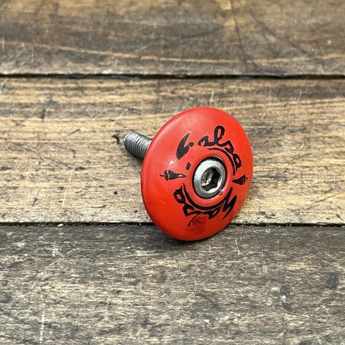 Vintage Salsa Bike Stem Headset Top Cap Bolt Red 1 1/8 Threadless 90s MTB