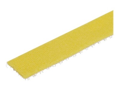 StarTechcom Cable Hook and Loop 7.6m Yellow Fabric with Tear Attachment