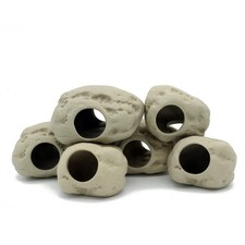 ALEGI Aquarium Decoration Rock Caves for Fish Tank, Ceramic Betta Fish Tank A...