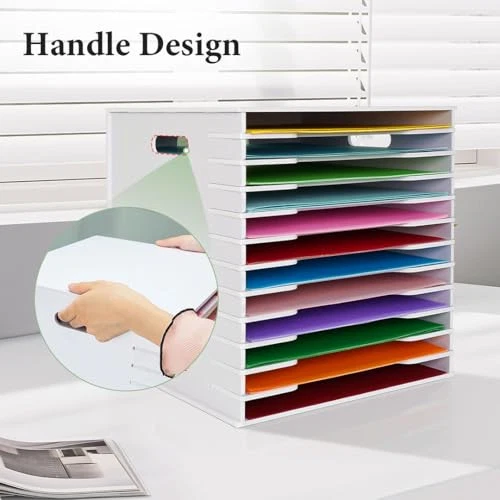 Scrapbook Paper Organizer for 12 Slots-Standard Size-for IKEA KALLAX White - Picture 5 of 7