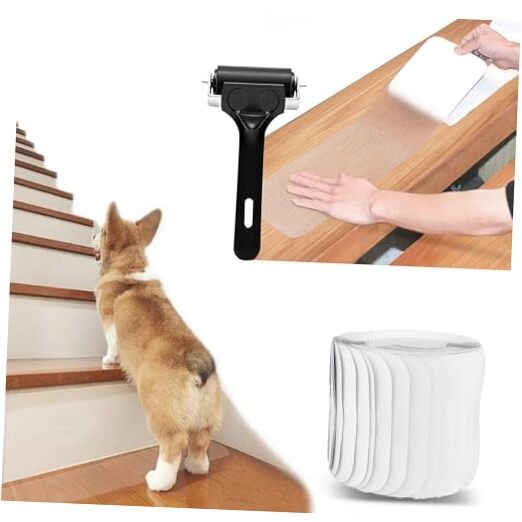 Non-Slip Clear Stair Treads for Wood Steps 4x32 Pack of 15