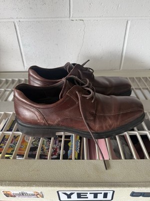ECCO Helsinki 2 Brown Leather Mens Oxford Dress Shoes Comfort Square Toe 10-10.5