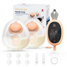 Wearable Hands Free Breast Pump D6, Portable Breastfeeding Pumps with 3 Modes...