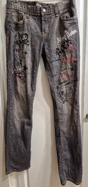 Abbey Dawn by Avril Lavigne Black Stonewashed Rock-n-Roll Jeans