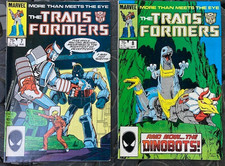 THE TRANSFORMERS #7 & #8 (Dinobots Intro) 1st ptg Marvel Comics Vintage 1985