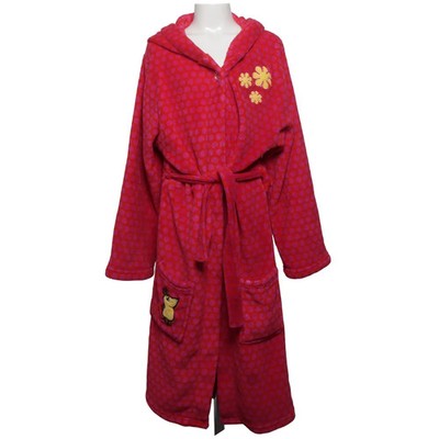 Playshoes, Bademantel, Größe: 158/164, Rot/Pink, Polyester, Gepunktet #Krd
