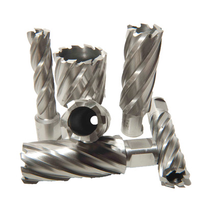 STEELMAX HSS Annular Cutter 7/16'' x 1'' Cut Depth 3/4 Weldon Shank SM-AC-047375-1