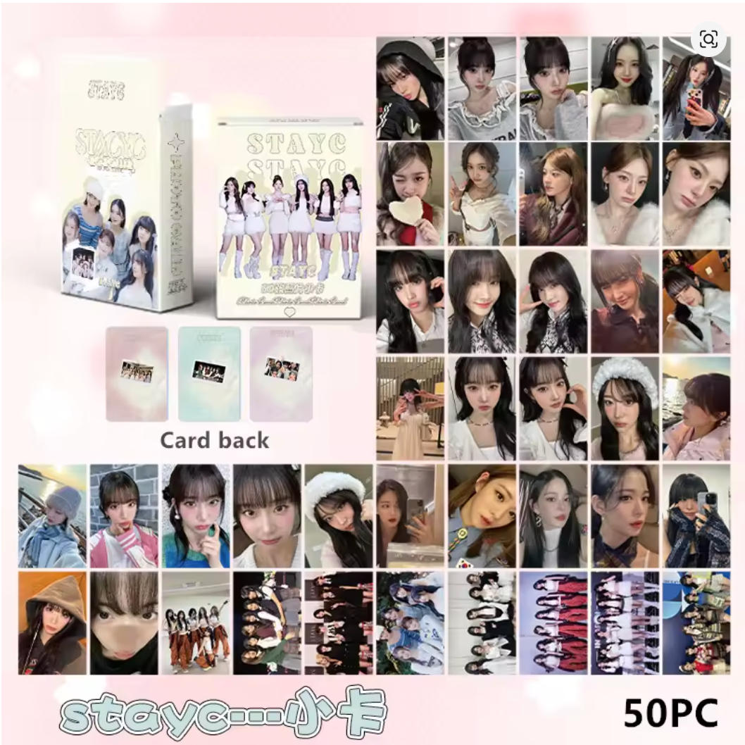 50 CARDS / SET KPOP STAYC NEW ALBUM LASER CARD LOMO CARD PRINT