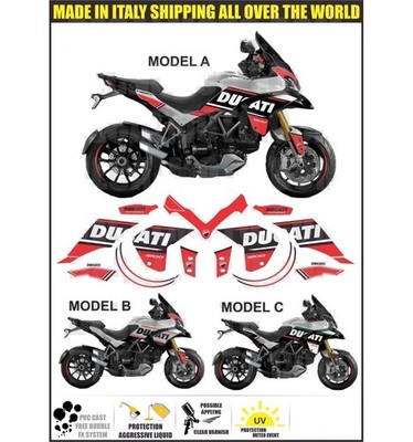 AUFKLEBER MULTISTRADA 1200 2013 - 2014 TRIBUTE WHITE KOMPATIBLES KIT