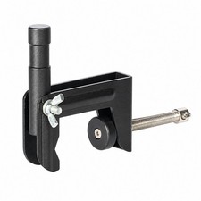 Curved Photography Clamp Compact Metal Clamp with Mounting Post Heavy-Duty