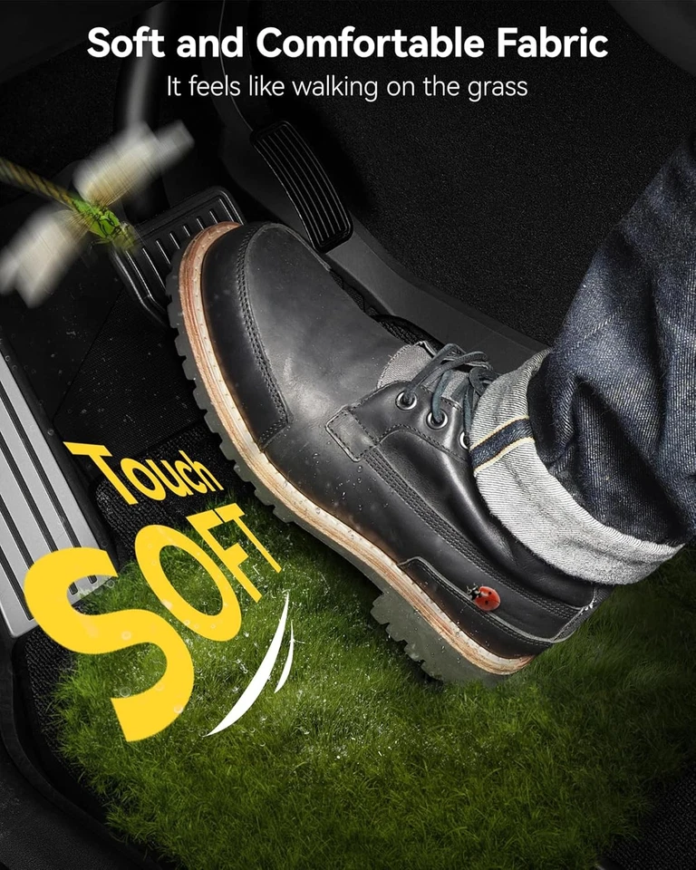 Alfombrillas y alfombrillas 3W para enebro Tesla modelo Y 2025-2026 con pedal mental Foto 2 de 4