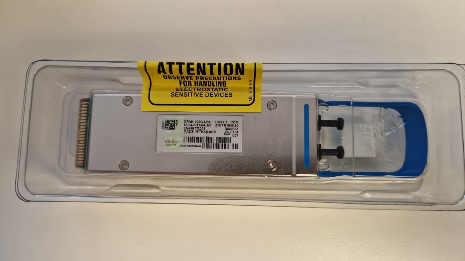 Cisco CPAK-100G-LR4 module 800-43011-04_B0 fibre optique pour liaisons réseau LAN-WDM