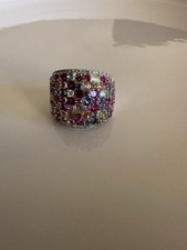 925 Colourful Zirconia Ring 7-8 Size