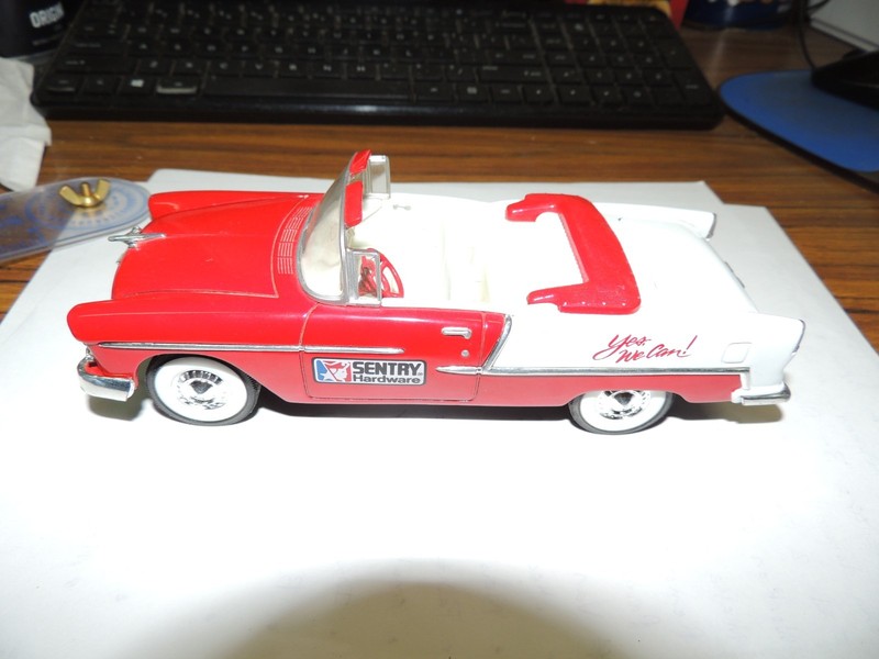 1955 Chevy Convertible Sentry Hardware Coin Bank Car 1:25 Diecast Limited Ed.