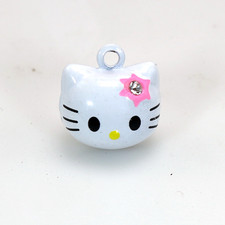 10 Cute Cat Jingle Bells Charms Dog Cat Pet Pendants Brass Base 16mm