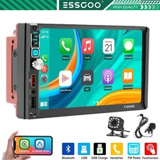 7" Touch Screen Car Stereo Radio Double 2 Din Apple Carplay USB SWC GPS Navi FM