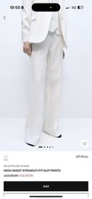 Mango High-Waist Straight-Fit Suit Pants 