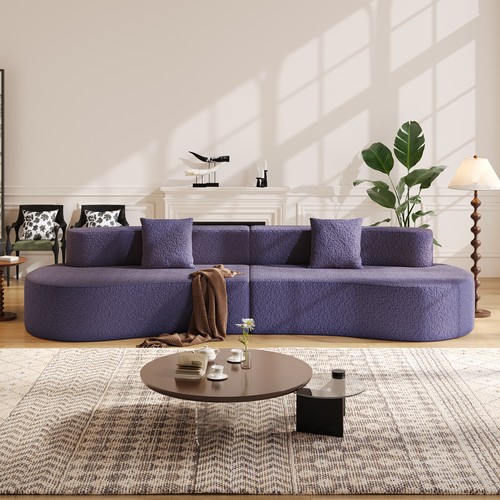 Cashew-shaped Sofa Curved Couch Sofa Bed Tatami Chesterfield Sofa Sectional Sofa - Picture 14 of 16