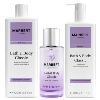 Marbert Bath & Body Classic 50 ml EDT & 400 ml Showergel & 400 ml Bodylotion Set