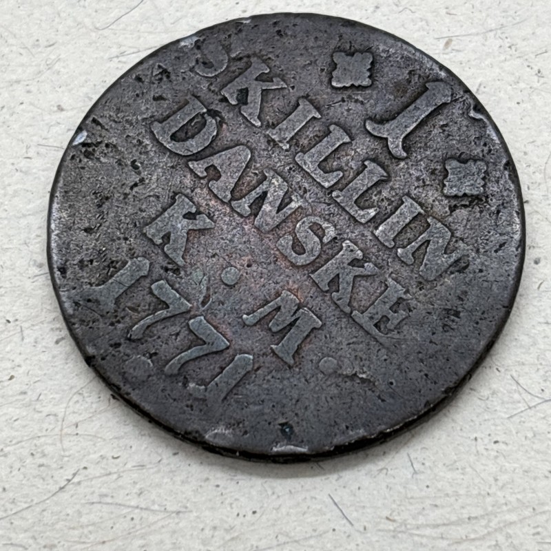 Danske (Denmark) • 1771 • 1 Skilling • K.M.