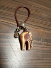 Plastic Wood Look Elephant Earrings Post Brown — photo 2
