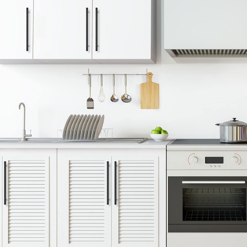 30 Pack Black Cabinet Pulls 10" Hole Centers Square Cabinet Handles for Kitch... - Picture 7 of 9